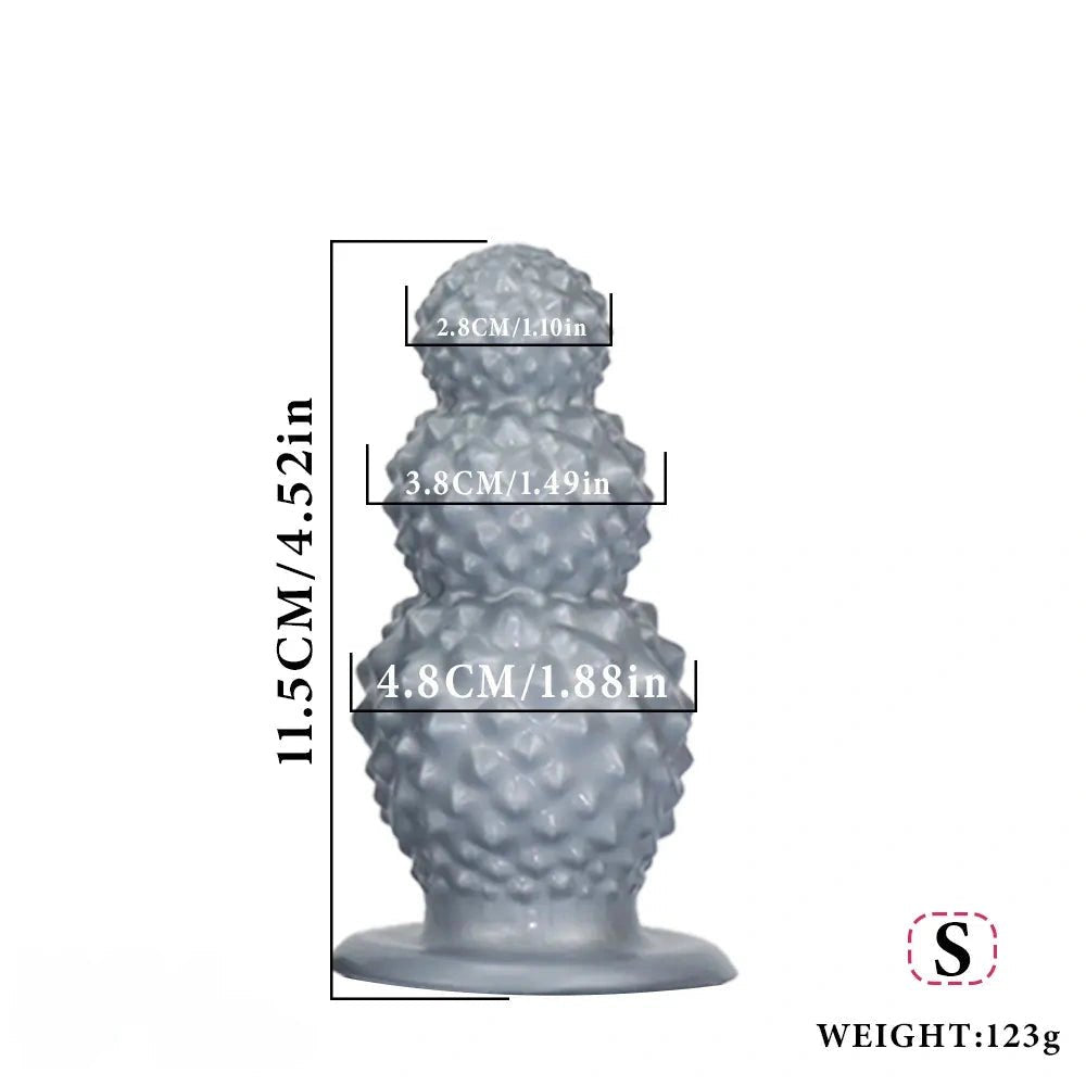 Bumpy Graduated Anal Plug - Stacked Beaded Butt Plug