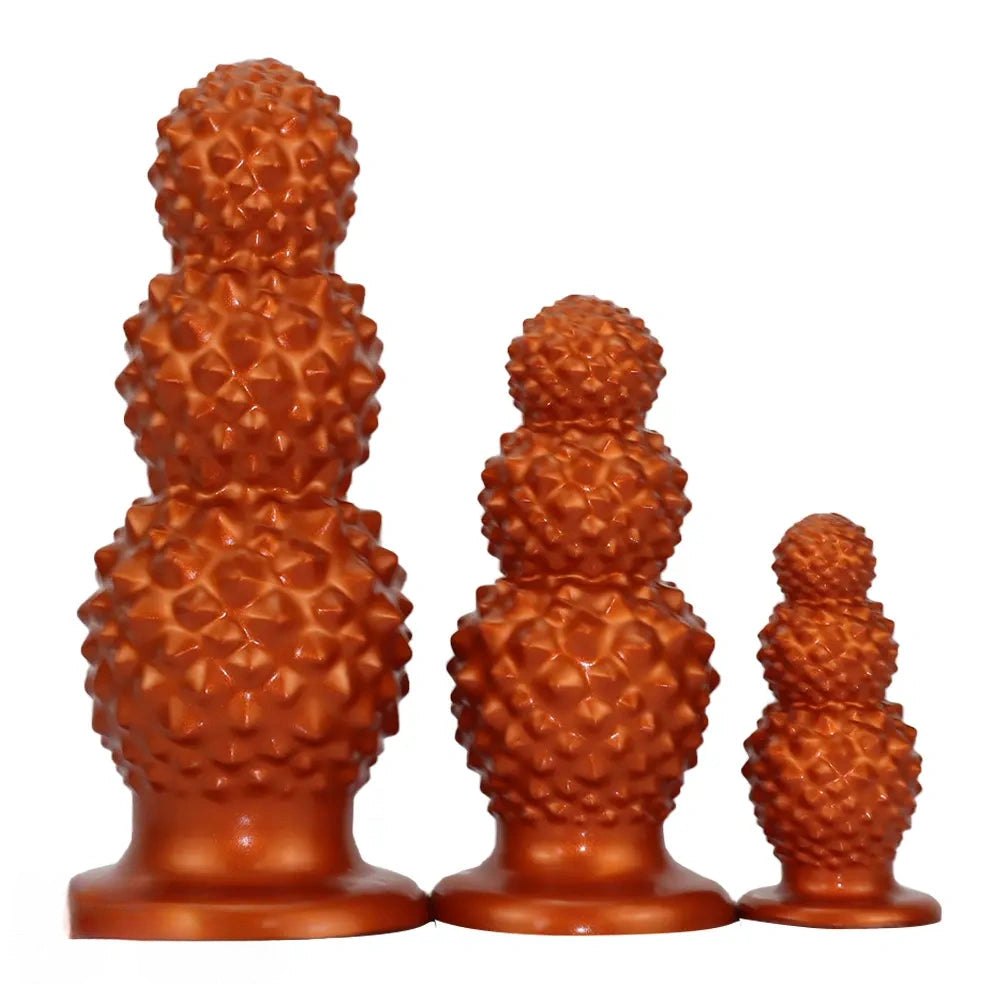 Bumpy Graduated Anal Plug - Stacked Beaded Butt Plug
