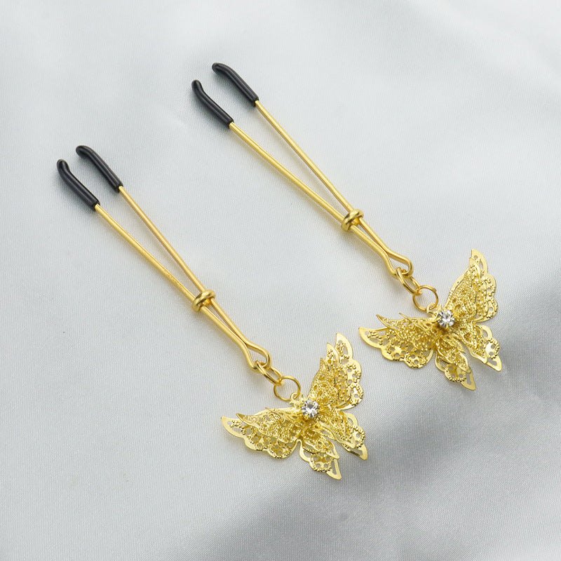 Butterfly Bell Nipple Clamps - Nipple Clamp Jewelry