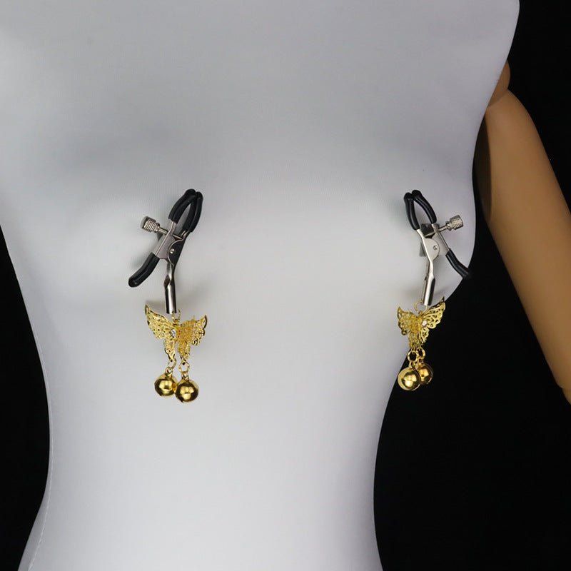 Butterfly Bell Nipple Clamps - Nipple Clamp Jewelry