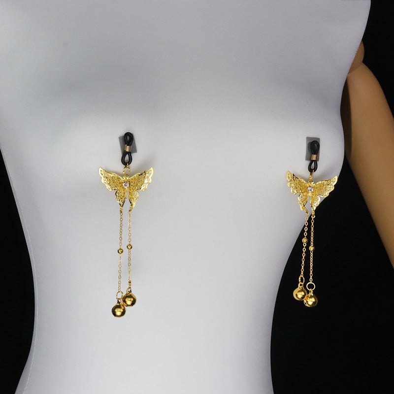 Butterfly Bell Nipple Clamps - Nipple Clamp Jewelry