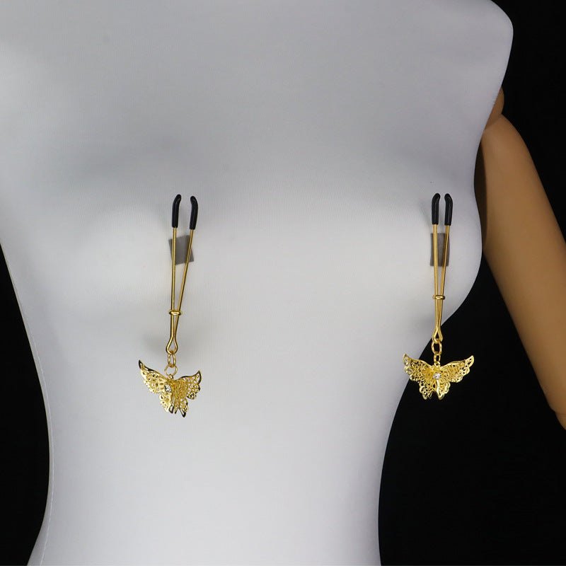 Butterfly Bell Nipple Clamps - Nipple Clamp Jewelry