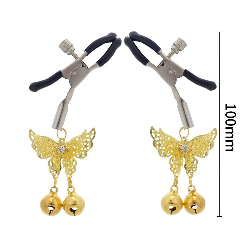Butterfly Bell Nipple Clamps - Nipple Clamp Jewelry