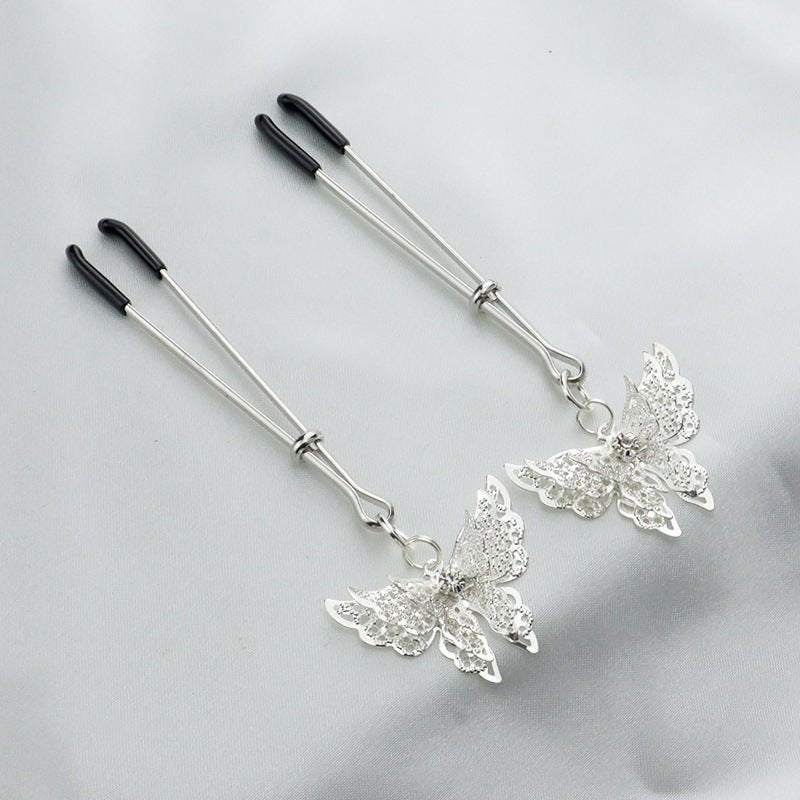 Butterfly Bell Nipple Clamps - Nipple Clamp Jewelry