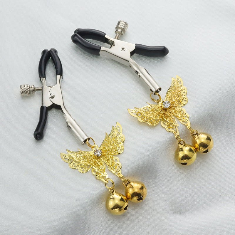 Butterfly Bell Nipple Clamps - Nipple Clamp Jewelry
