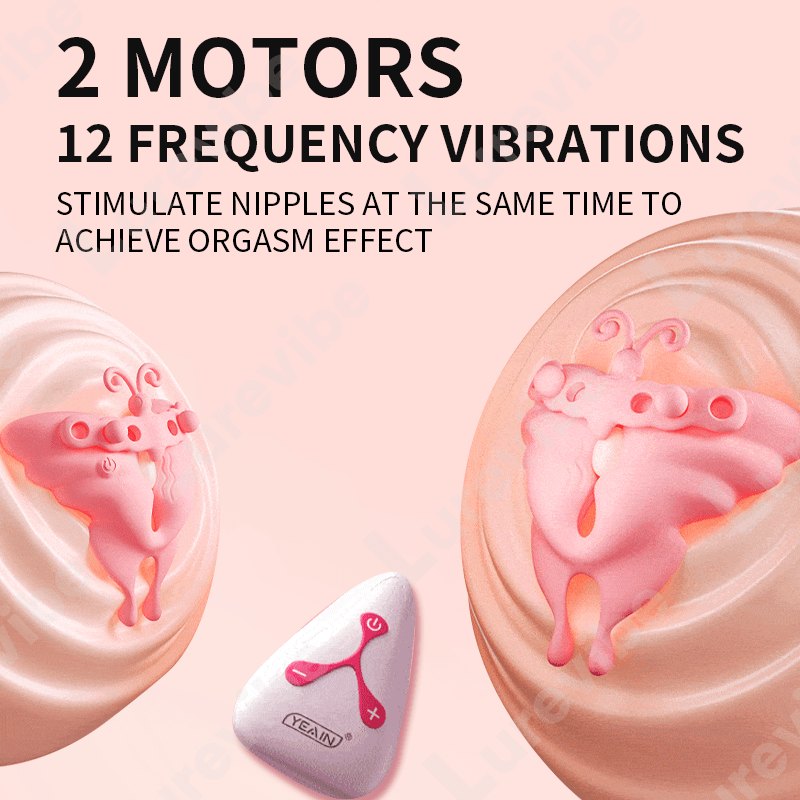 Butterfly Nipple Clamp Vibrator - Vibrating Nipple Clamps