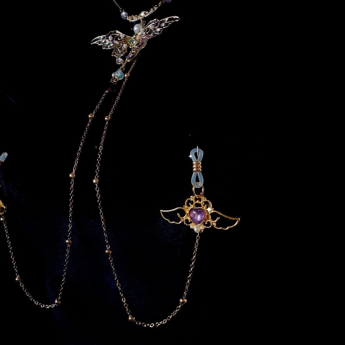 Butterfly Pendant Nipple Clamp Chain - Adjustable Nipple Toy