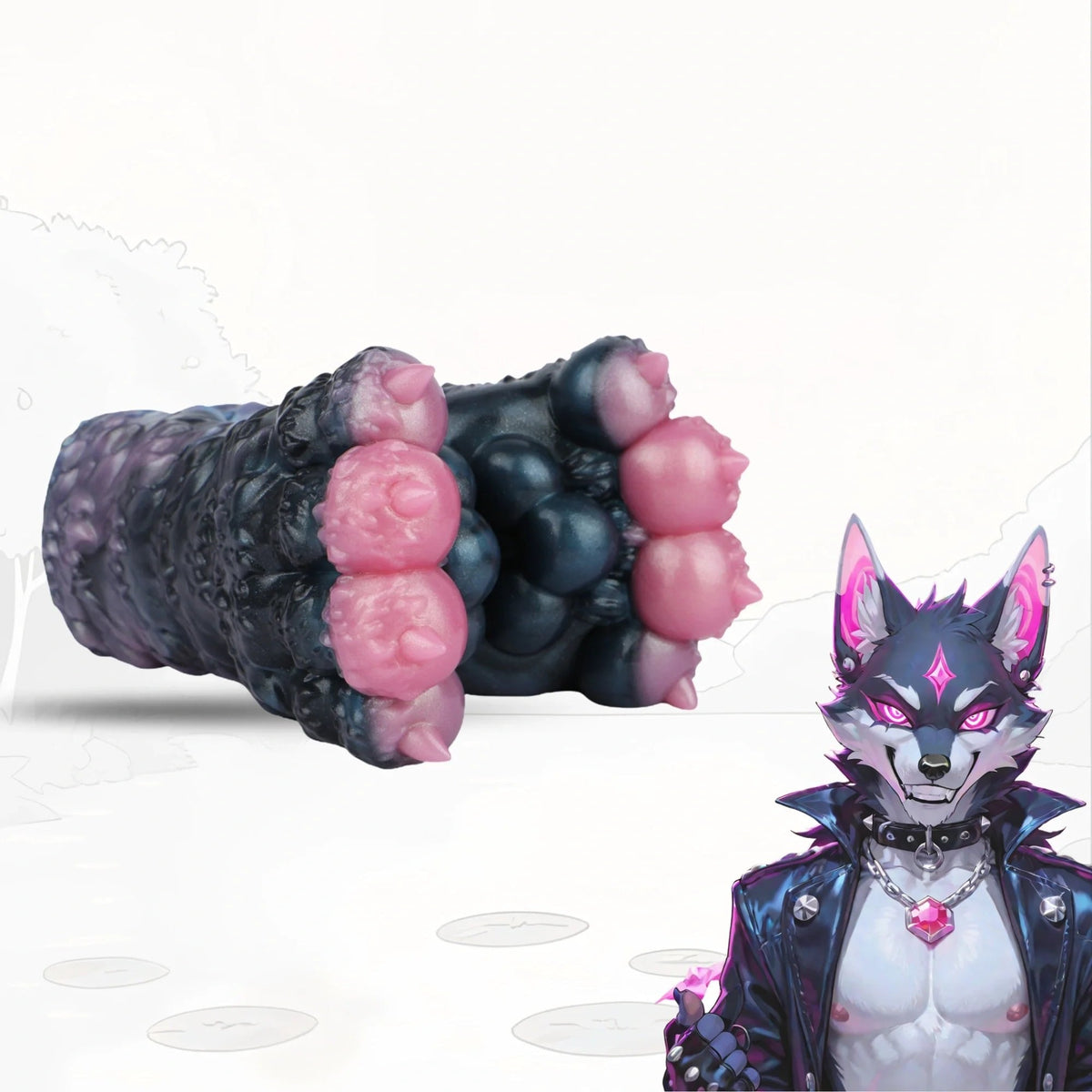 Canine Paw Masturbator Black Scale - Male Masturbator Toy