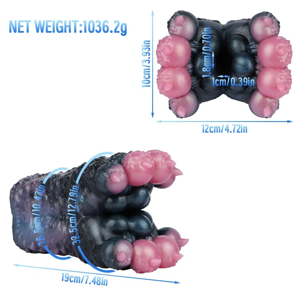 Canine Paw Masturbator Black Scale - Male Masturbator Toy