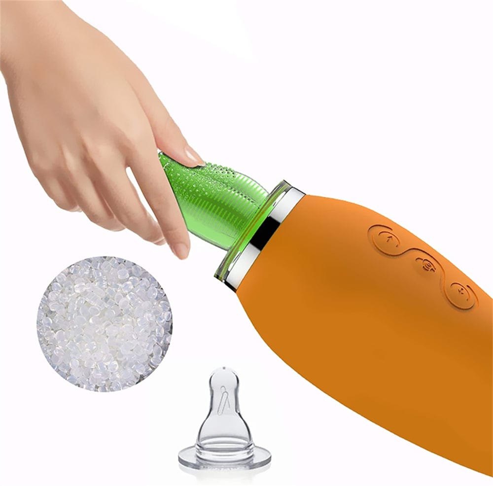 Carrot Vibrating Nipple Sucker - Nipple Suction Toy