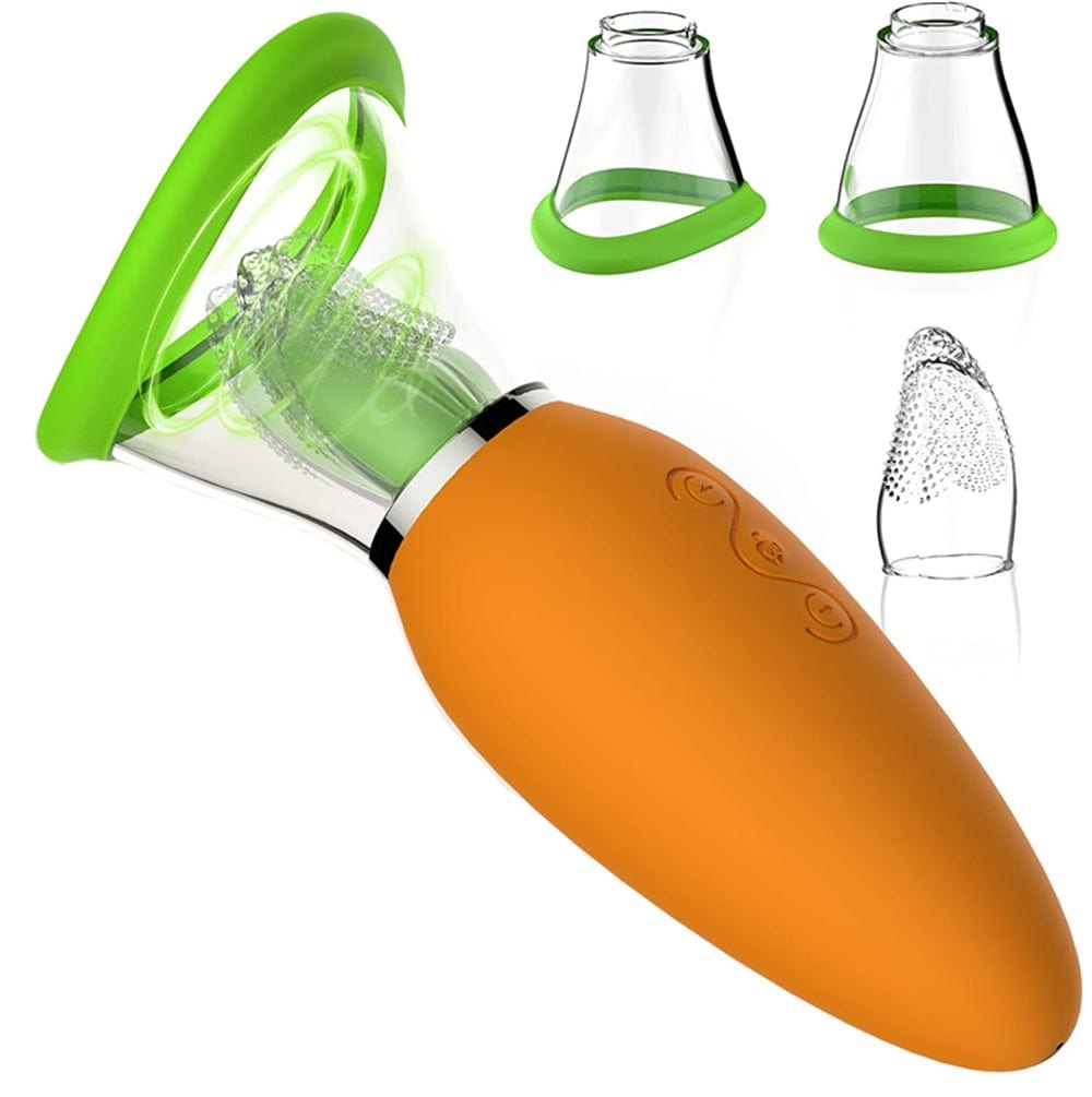 Carrot Vibrating Nipple Sucker - Nipple Suction Toy