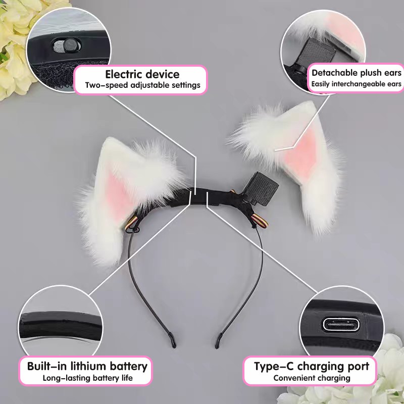 Cat Ears Headband And Tail Set - Sexy Lingerie Accessory