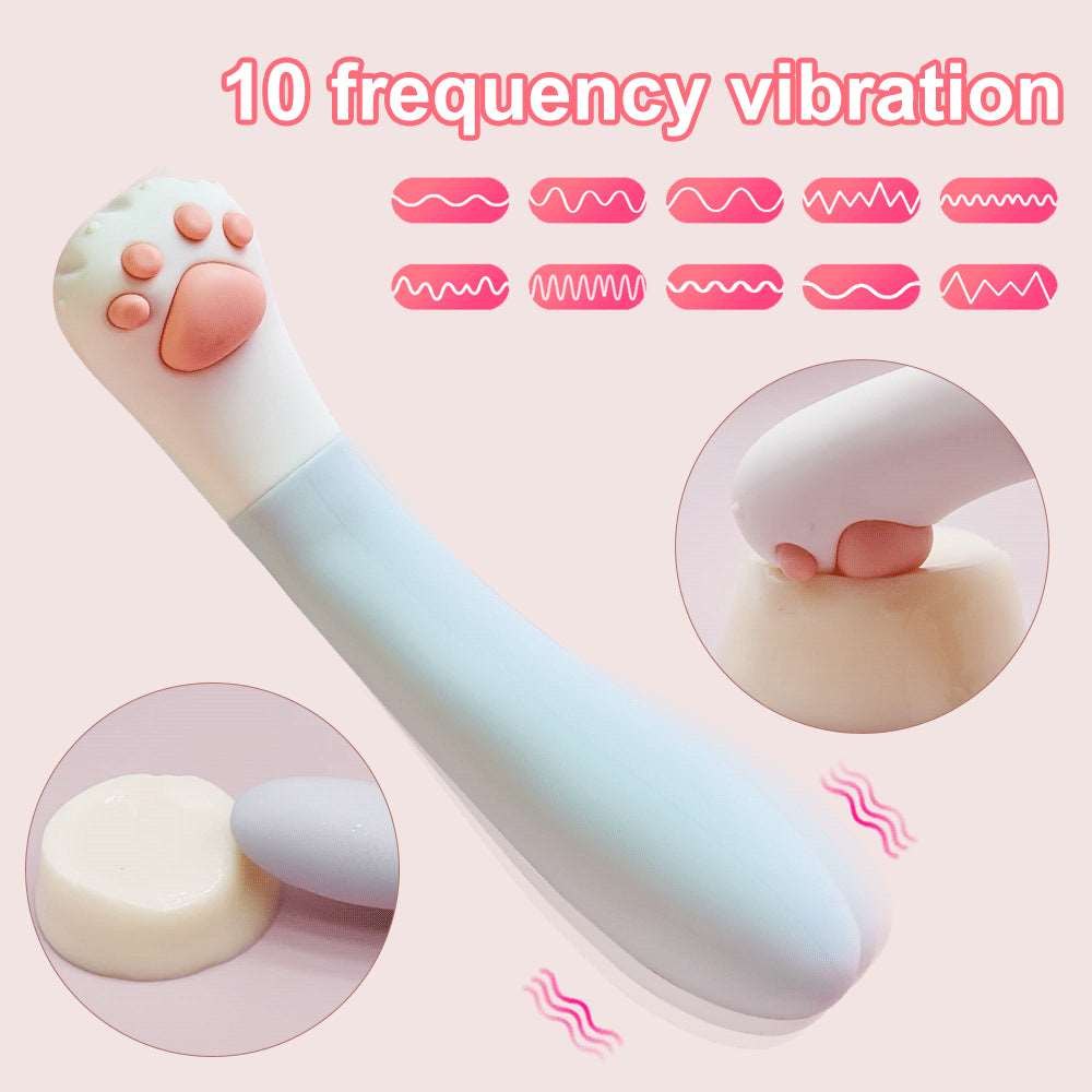 Cat Paw G-Spot Vibrator - Wireless Remote Silicone Toy