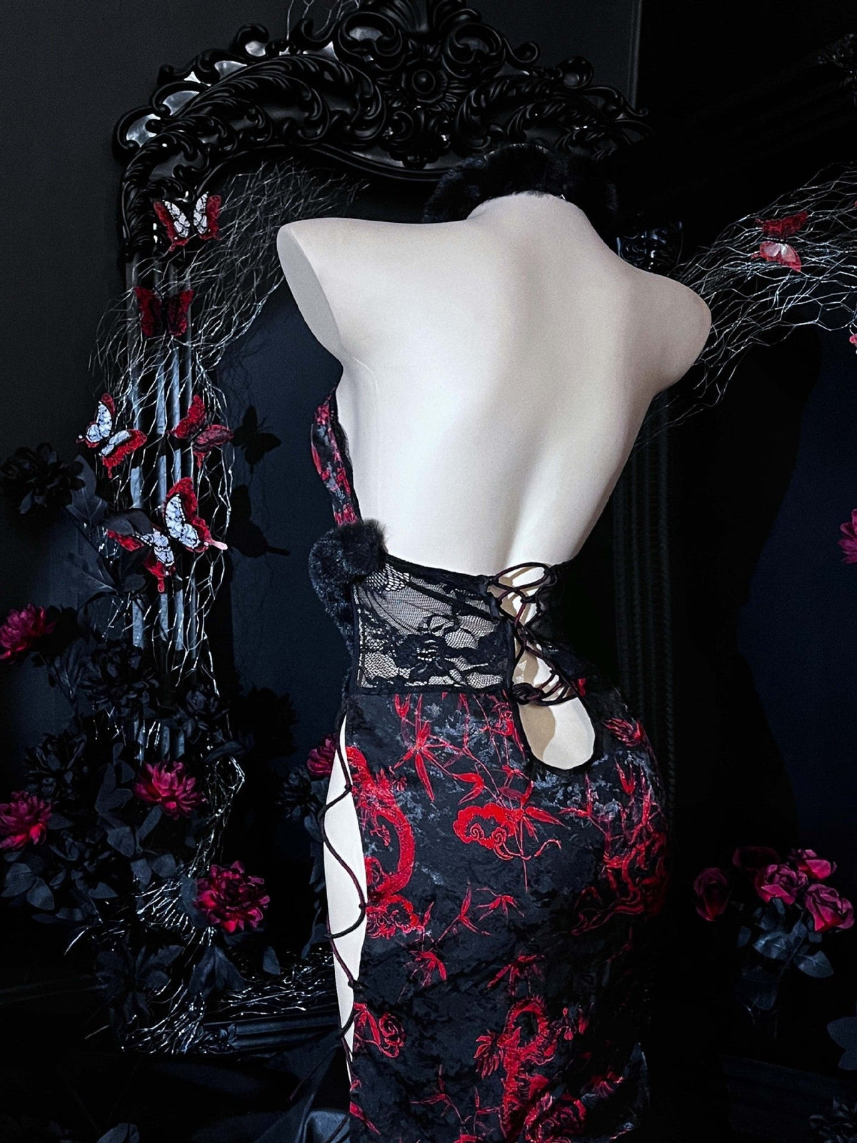 Cheongsam Halter Bodysuit Costume - Sexy Roleplay Costume