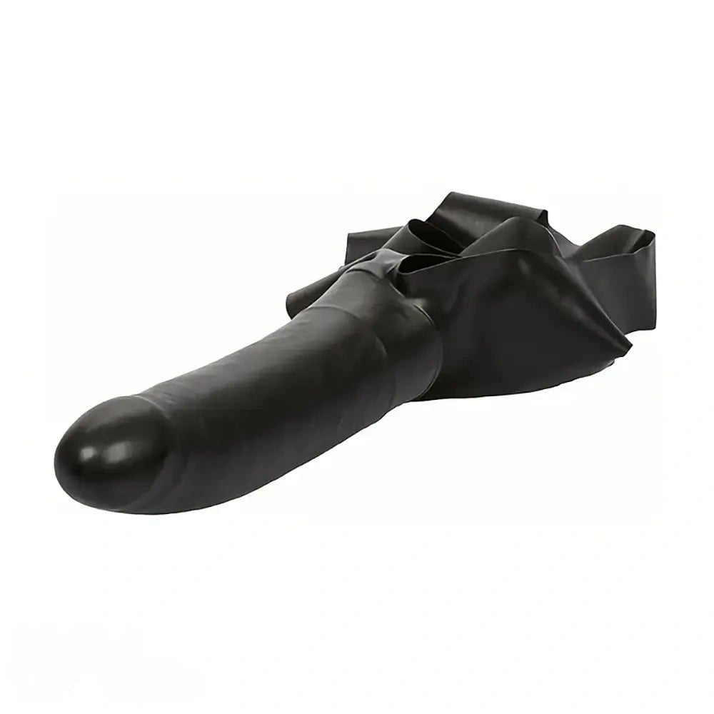 Chin Harness Strap-On Dildo 14 in - Hands-Free Face Strap-On