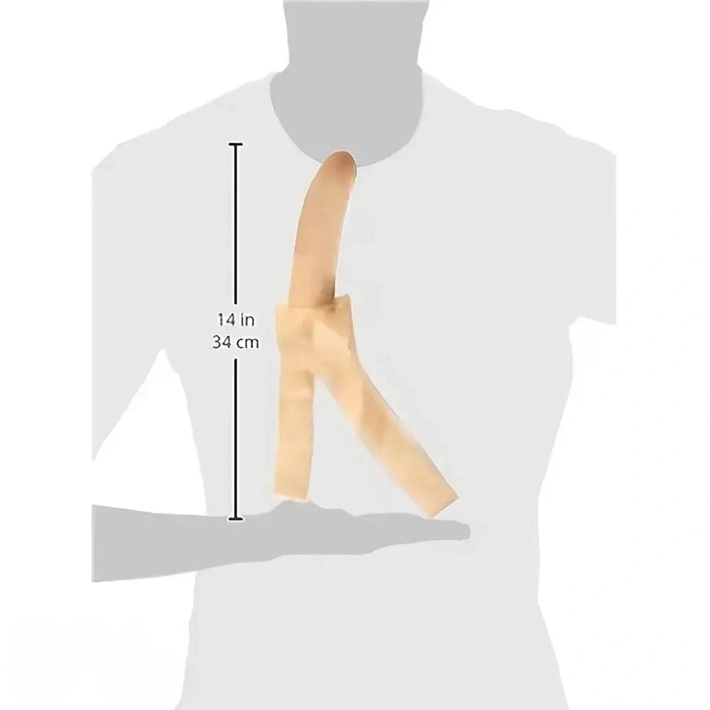 Chin Harness Strap-On Dildo 14 in - Hands-Free Face Strap-On