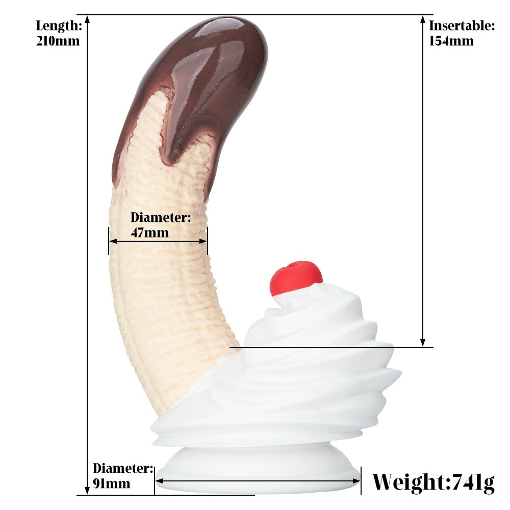 Chocolate Banana Silicone Dildo - Fantasy Fruit Dildo