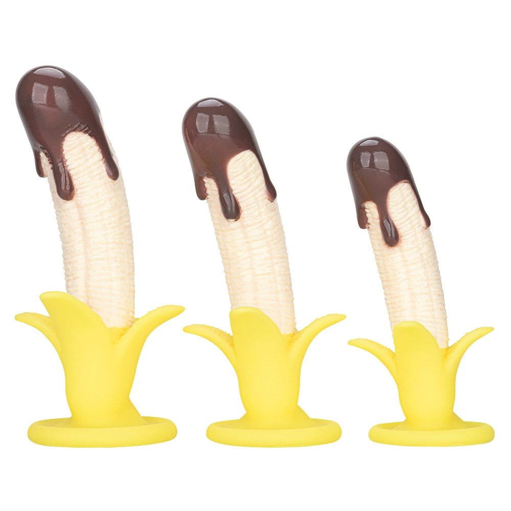 Chocolate Banana Silicone Dildo - Fantasy Fruit Dildo