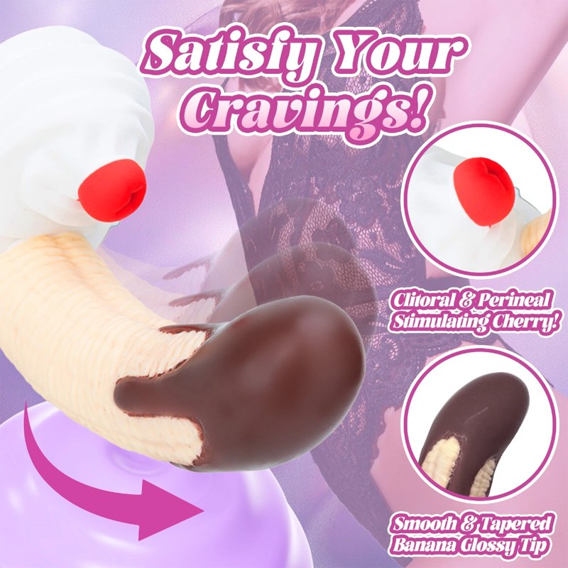 Chocolate Banana Silicone Dildo - Fantasy Fruit Dildo