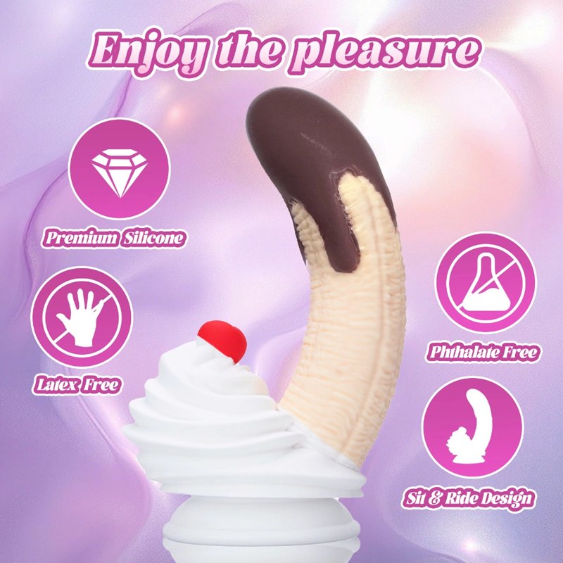 Chocolate Banana Silicone Dildo - Fantasy Fruit Dildo