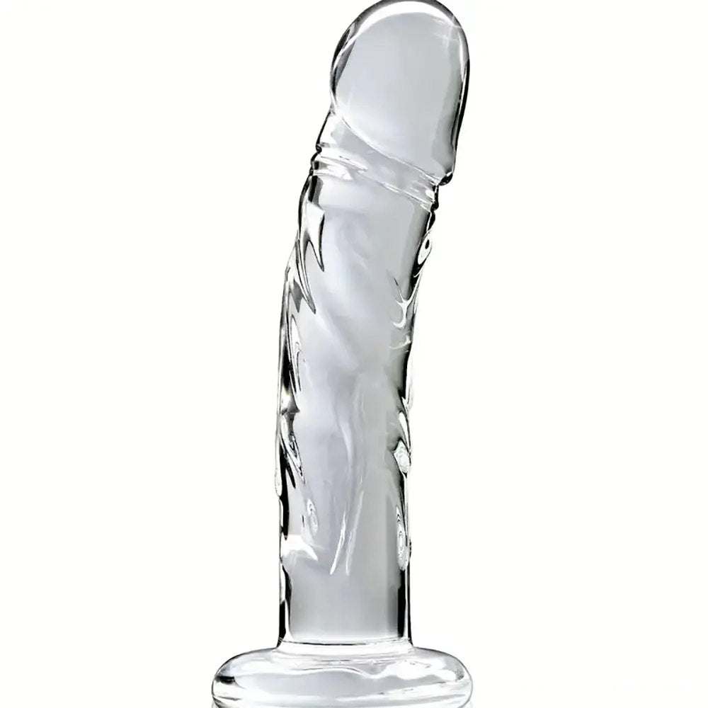 Clear Crystal Glass Dildo 7.09in - Glass Dildo