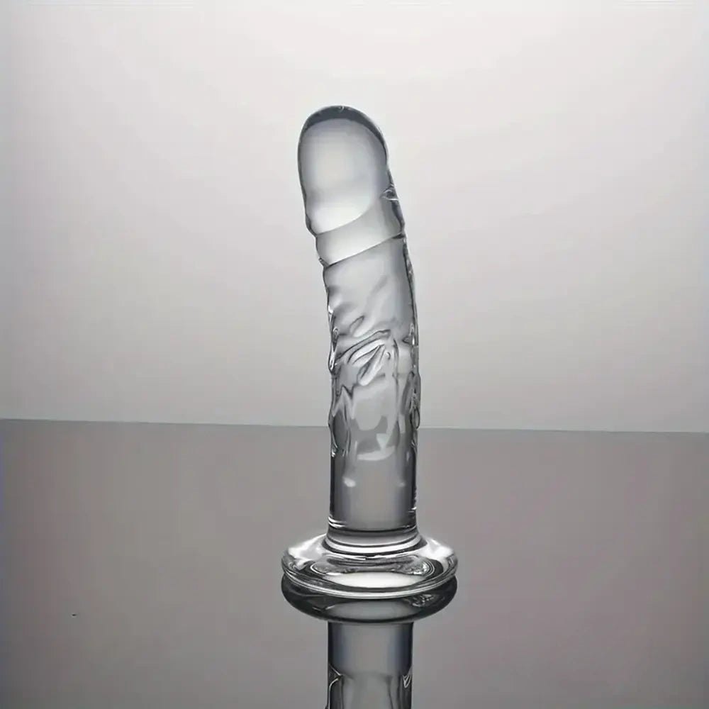 Clear Crystal Glass Dildo 7.09in - Glass Dildo