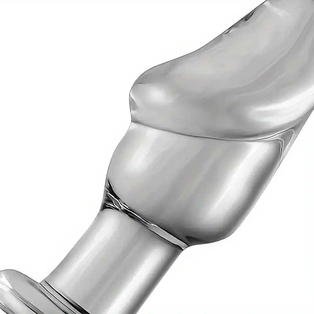Clear Crystal Glass Dildo - Glass Dildo With Base 4 in