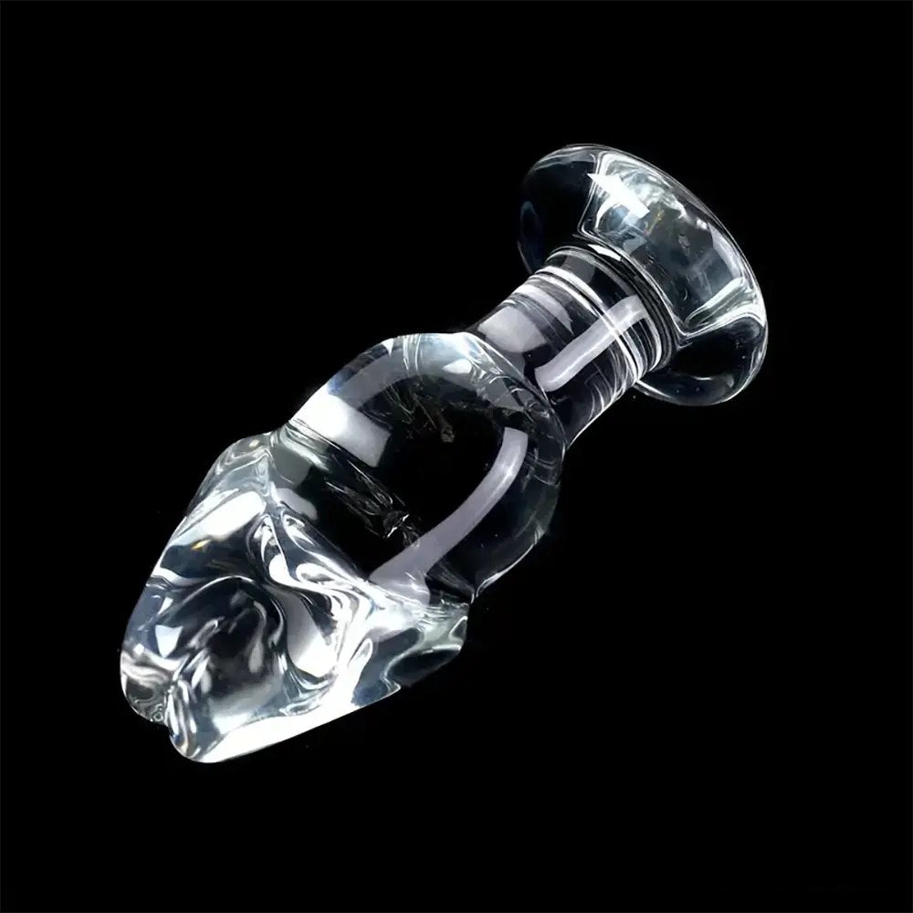 Clear Crystal Glass Dildo - Glass Dildo With Base 4 in