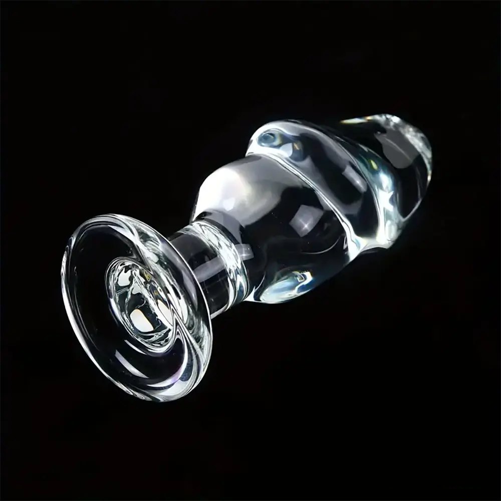 Clear Crystal Glass Dildo - Glass Dildo With Base 4 in