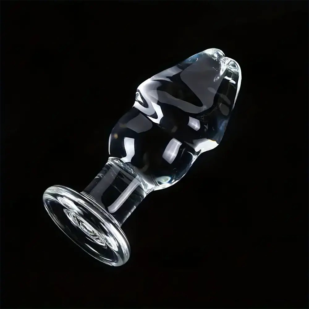 Clear Crystal Glass Dildo - Glass Dildo With Base 4 in