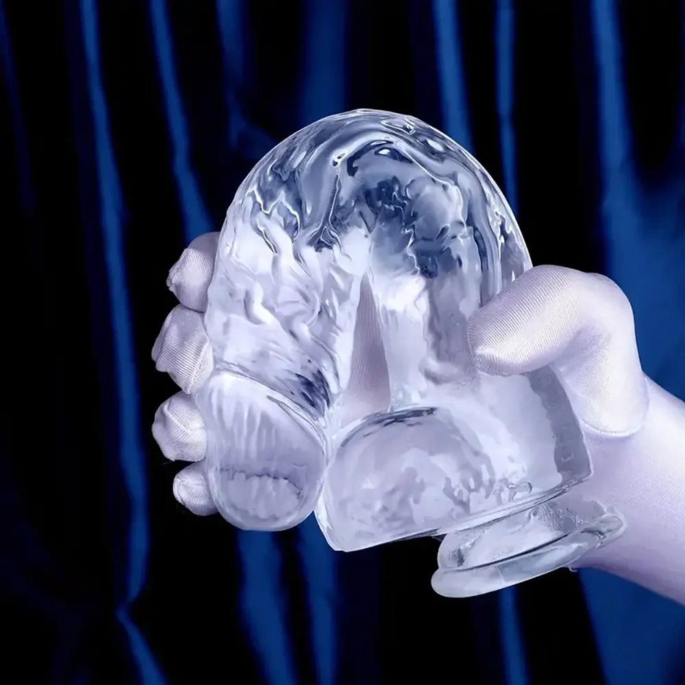 Clear Crystal Realistic Dildo 7 in - Big Realistic Dildo