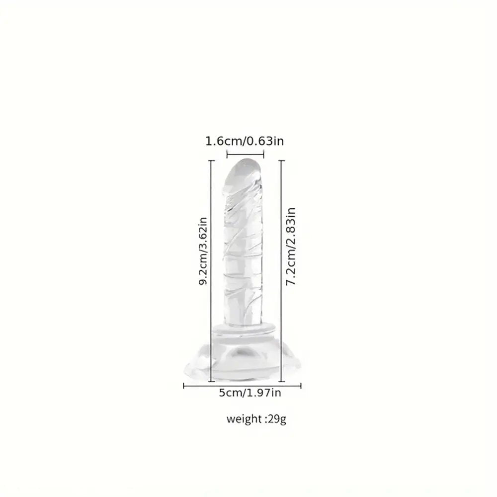 Clear Curved G-Spot Dildo - Curved Glass-Look Dildo
