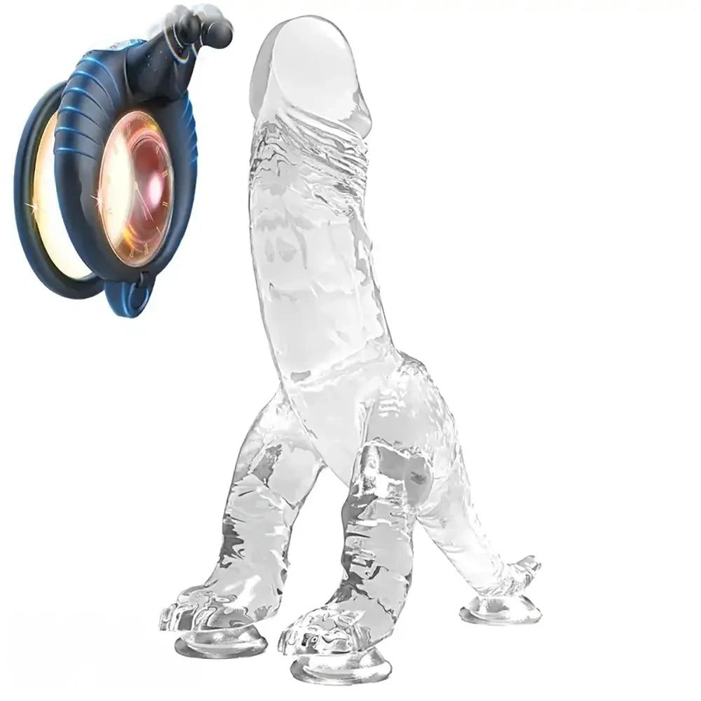 Clear Dragon Fantasy Dildo - Big Fantasy Dildo