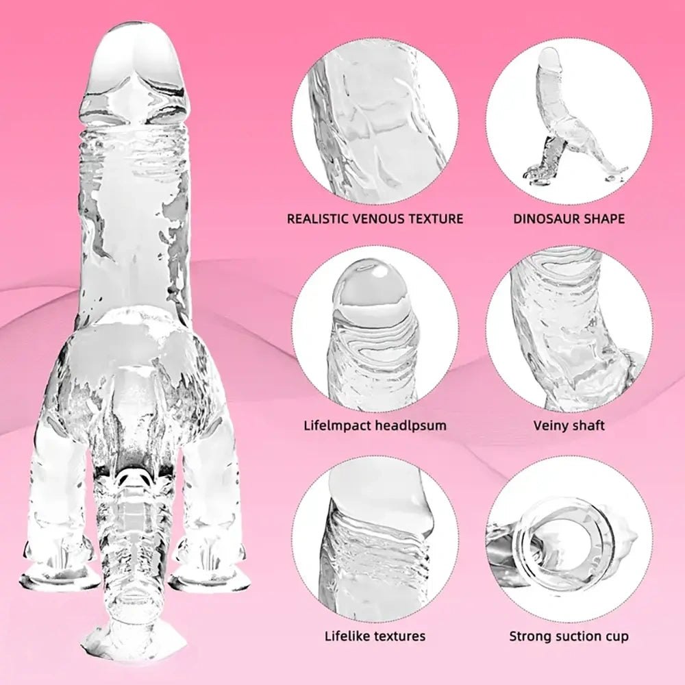 Clear Dragon Fantasy Dildo - Big Fantasy Dildo