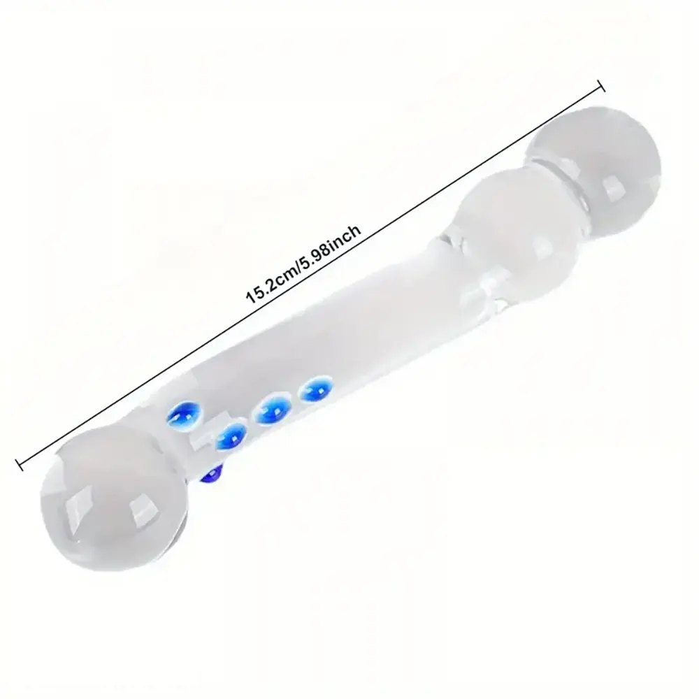 Clear Glass Wand Dildo 6 In - Double Ended Glass Dildo