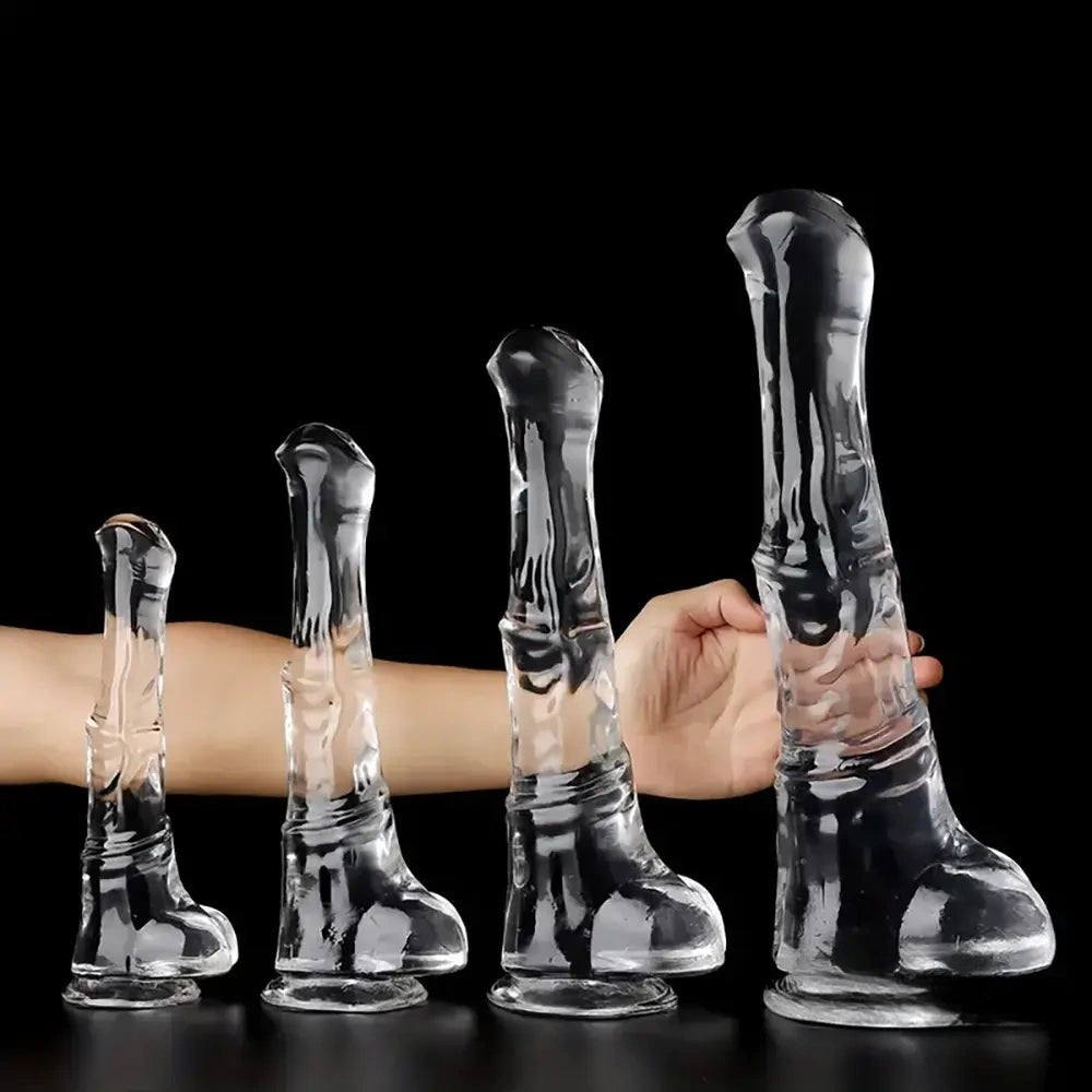 Clear Horse Shaft Dildo - Animal Style Fantasy Dildo