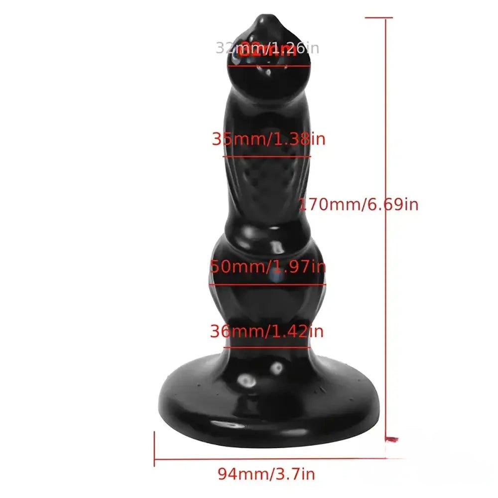 Clear Knotted Animal Dildo - Textured PVC Knot Dildo