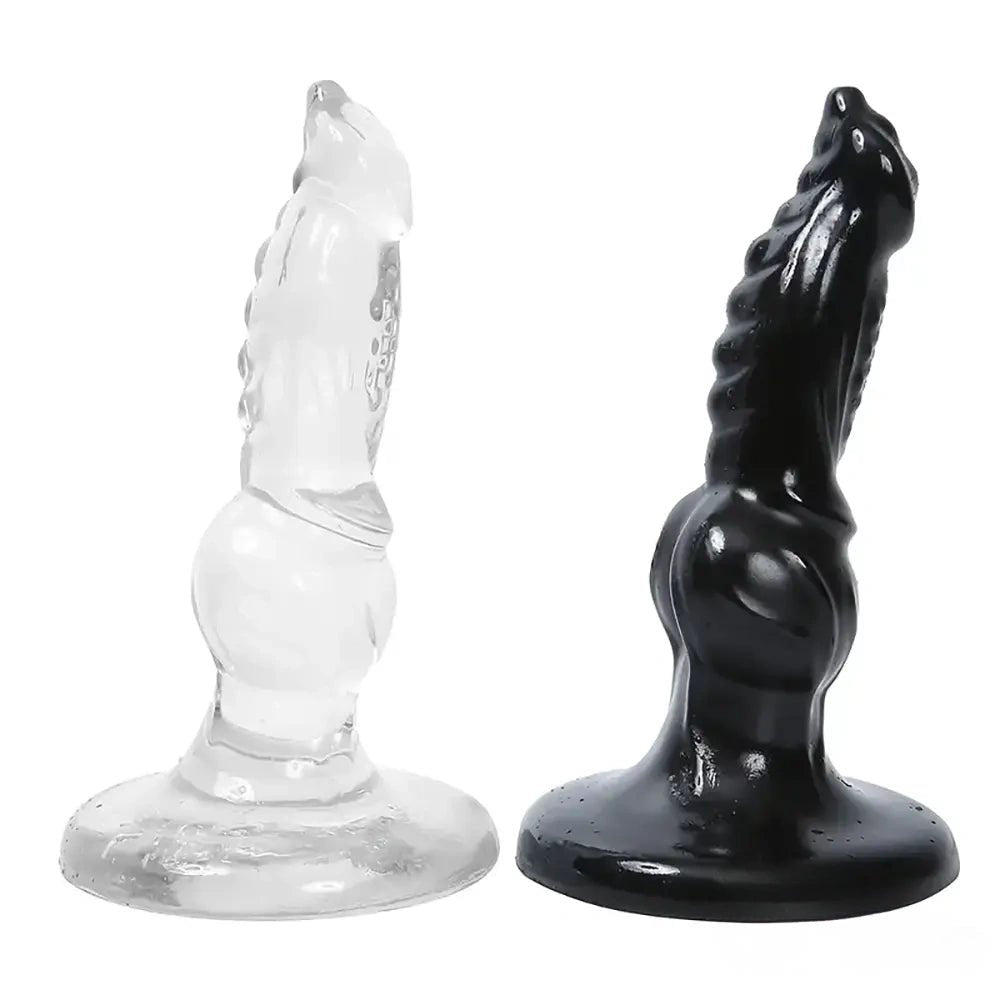 Clear Knotted Animal Dildo - Textured PVC Knot Dildo