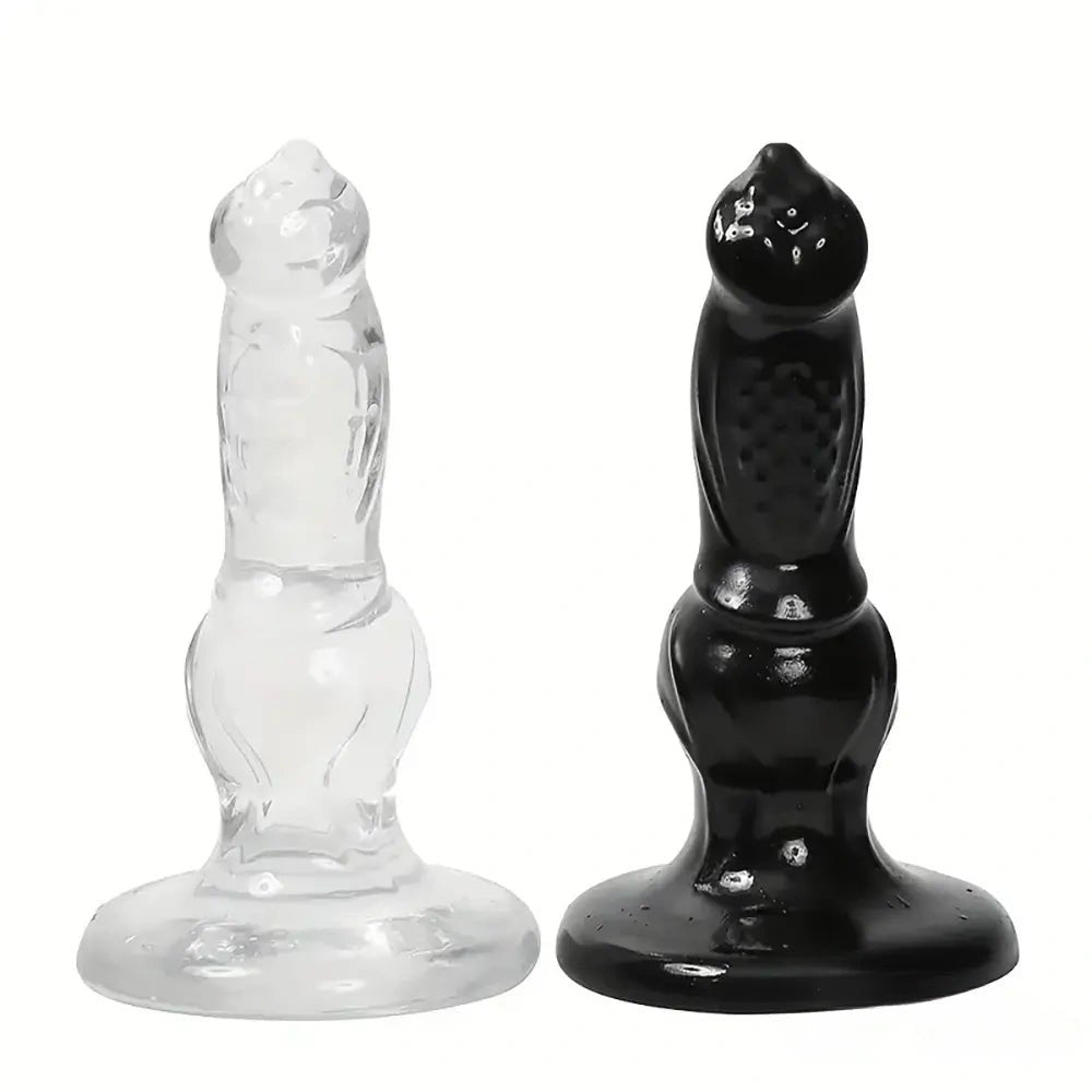 Clear Knotted Animal Dildo - Textured PVC Knot Dildo