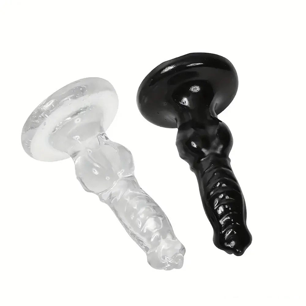 Clear Knotted Animal Dildo - Textured PVC Knot Dildo