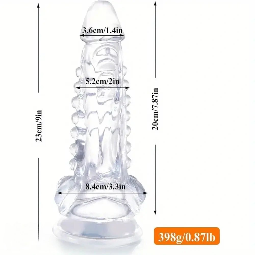 Clear Monster Fantasy Dildo - Wide Clear Fantasy Dildo