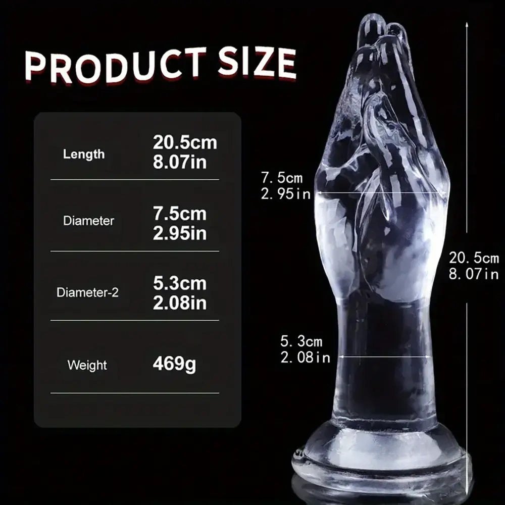 Clear PVC Fist Dildo - Large Thick Fisting Dildo