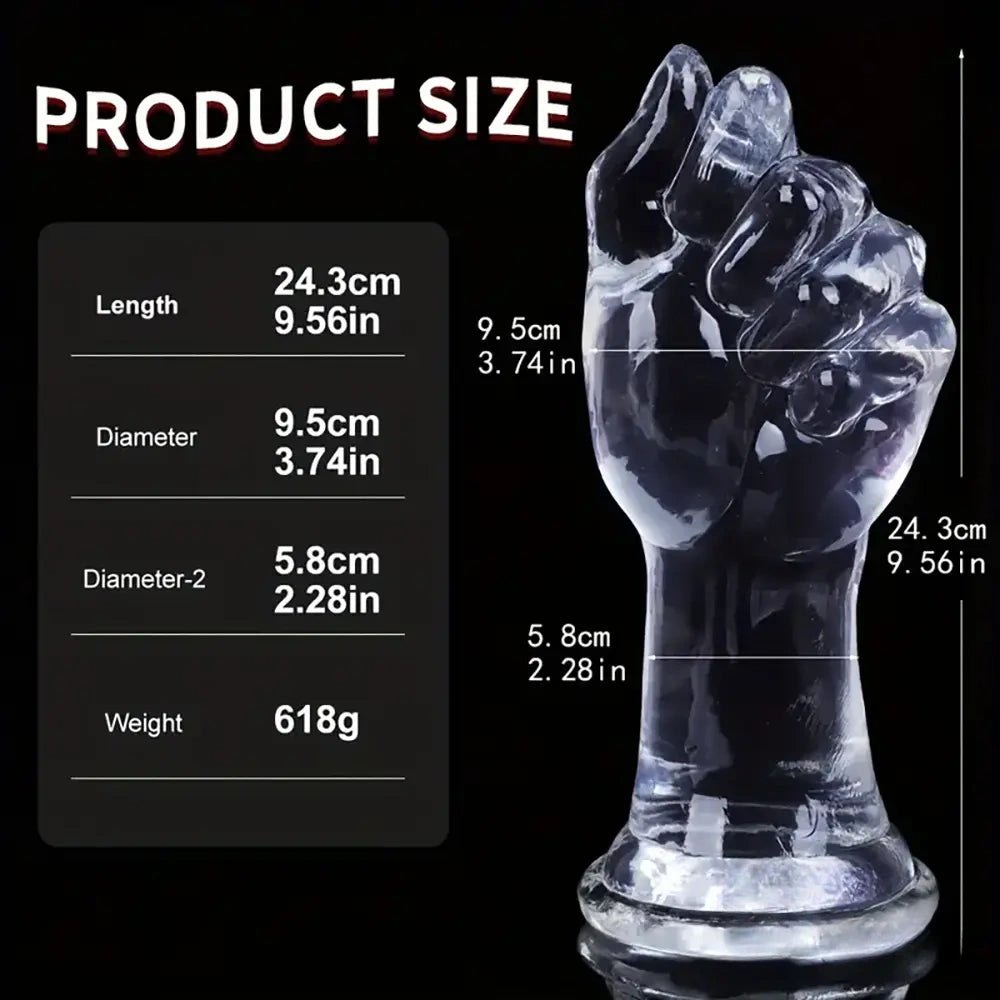 Clear PVC Fist Dildo - Large Thick Fisting Dildo