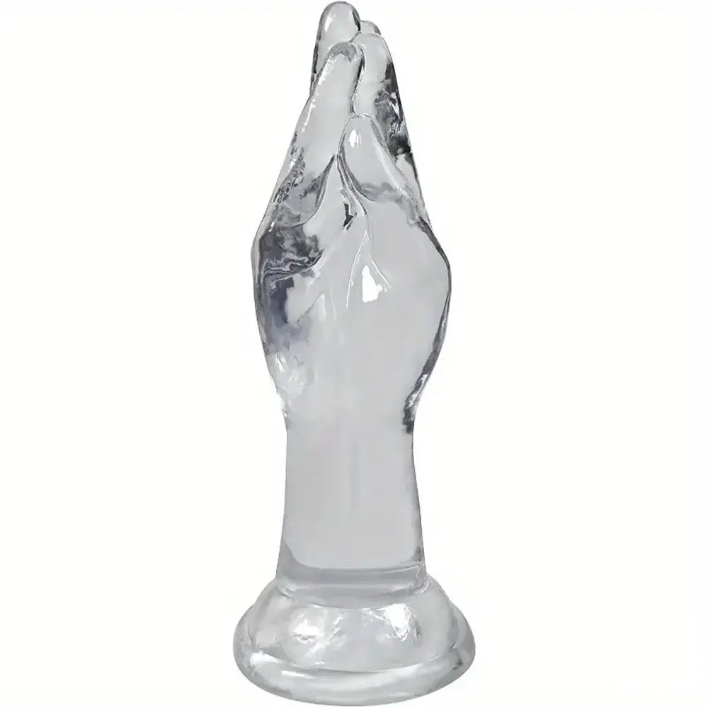 Clear Fist-Shaped Thick Dildo - large thick suction cup dildo