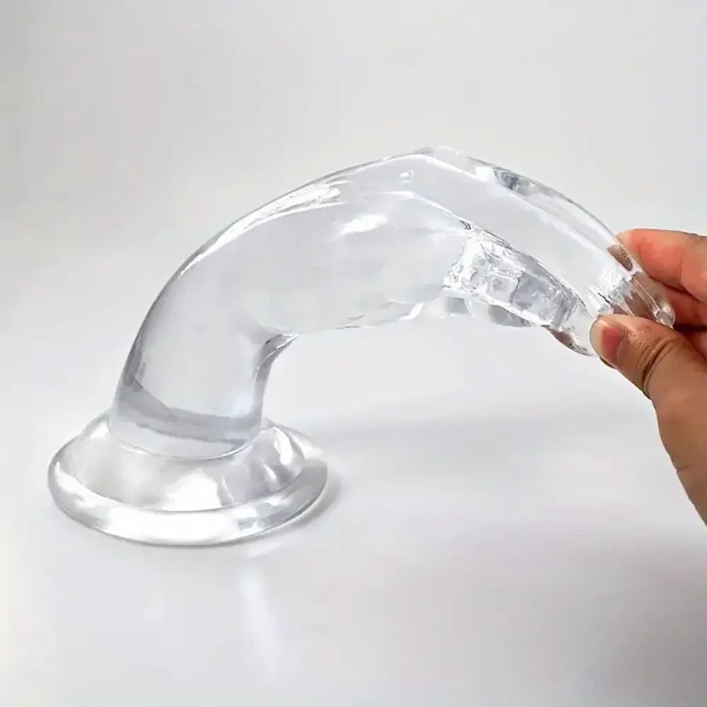 Clear Fist-Shaped Thick Dildo - large thick suction cup dildo