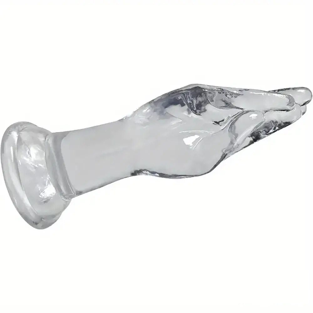 Clear Fist-Shaped Thick Dildo - large thick suction cup dildo