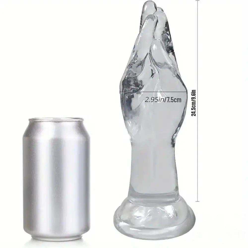 Clear Fist-Shaped Thick Dildo - large thick suction cup dildo