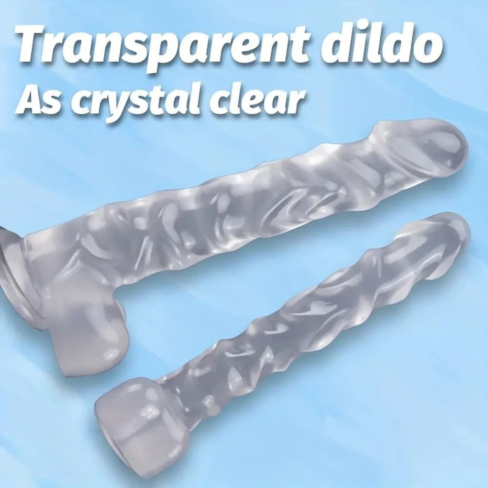 Clear PVC Realistic Dildo 13in - Realistic Big Dildo