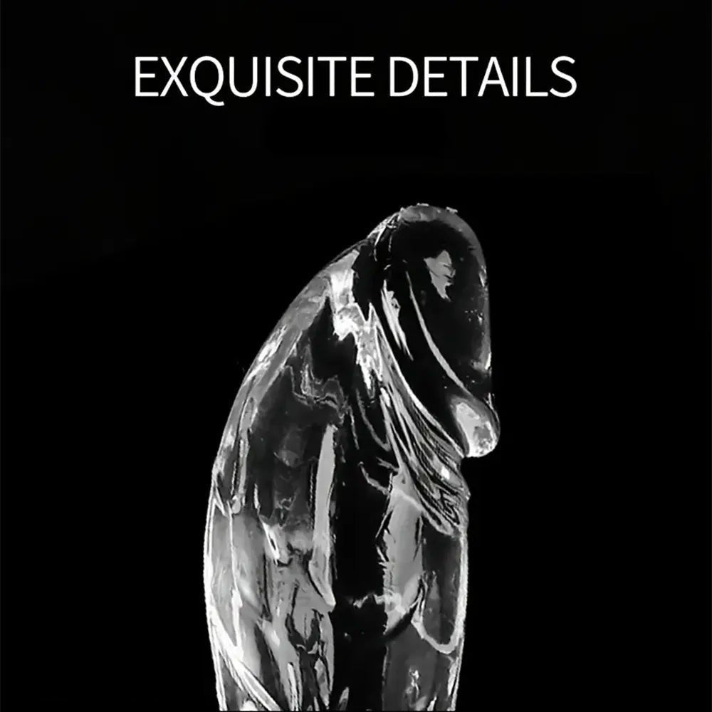 Clear Realistic PVC Dildo 7.68in - realistic dildo