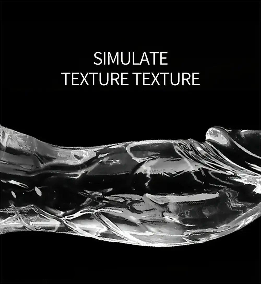 Clear Realistic PVC Dildo 7.68in - realistic dildo
